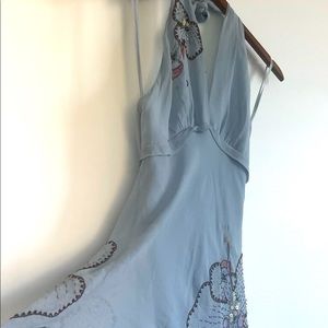 BCBG Halter Cocktail Dress in Light Blue